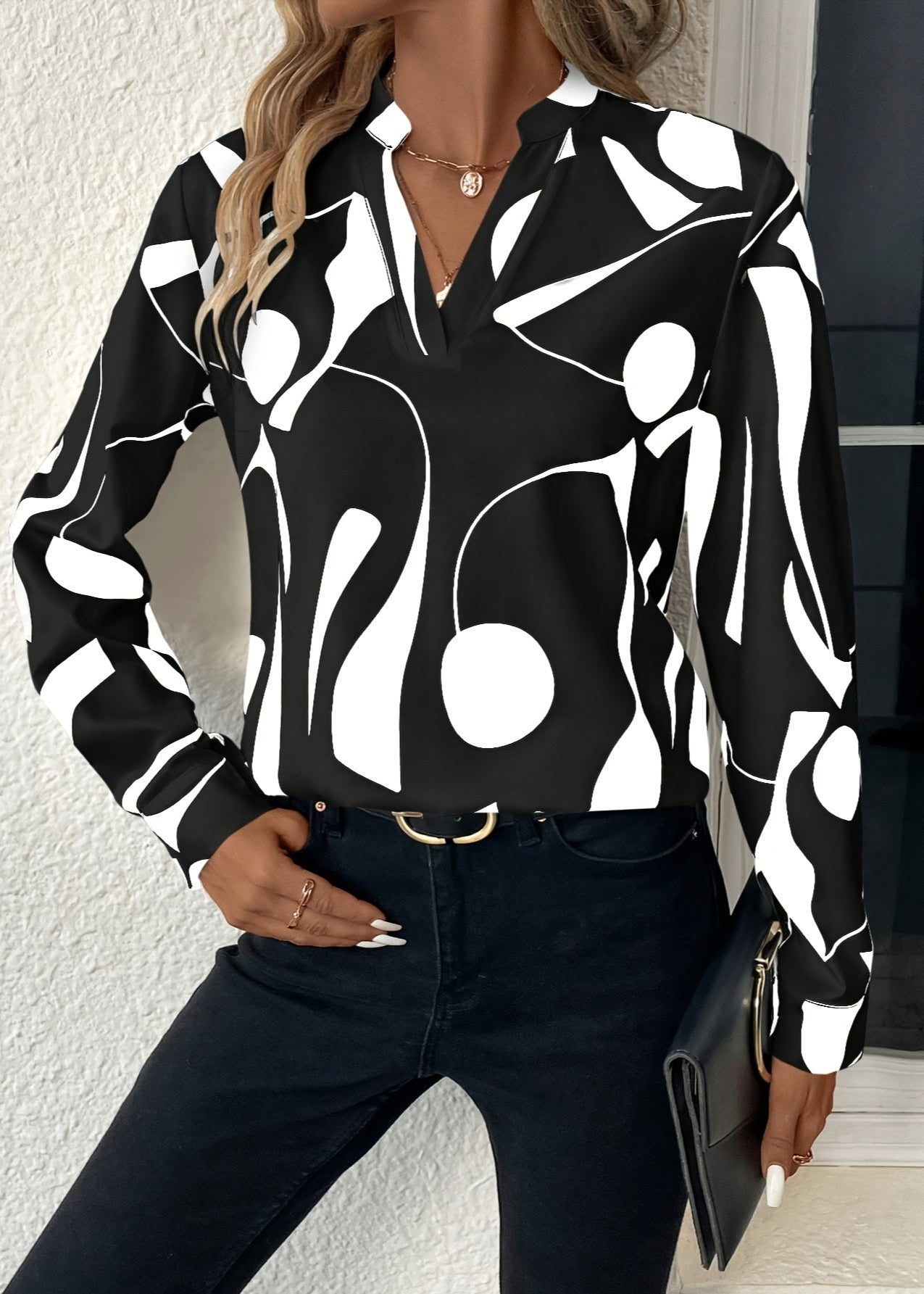 Emma - Chic Abstract Blouse